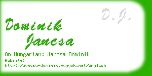 dominik jancsa business card